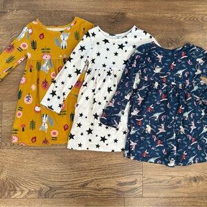 Wonder Nation Dress Bundle - 3 Long-Sleeve Dresses